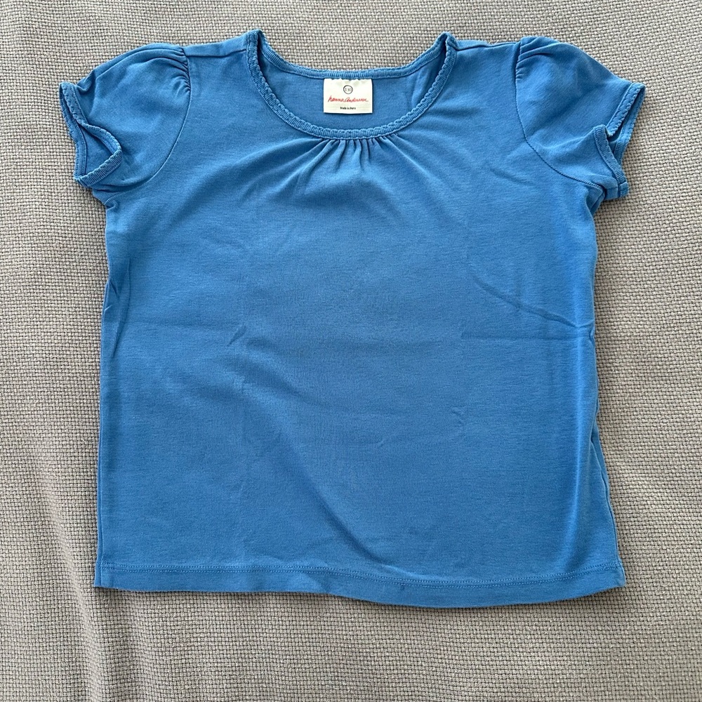 Hanna Andersson girls tshirt blue size 130/ 8 yrs